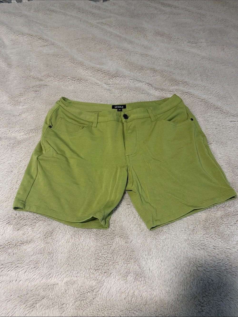 Steele Green Stretch Casual Shorts